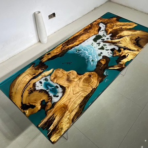 Tốt Nhất Bán Handmade Bàn Ăn Bằng Gỗ Epoxy Nhựa Ăn Pha Lê Rõ Ràng Log Gỗ Top Cà Phê Hội Nghị Văn Phòng Bảng - Product Image 1