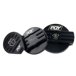 ฝาปิดน้ำมันเครื่องรถยนต์ Poy Performance ฝาปิดหม้อน้ำสีดำอะลูมิเนียม สำหรับรถยนต์ Vw Golf 6 Gti R Mk6 Scirocco - Product Image 1