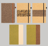 Nouveau design – Carnet A5 en liège et bambou avec grain de bois, 100 feuilles, journal écologique à couverture rigide, cadeau
