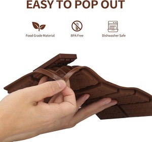 2Pcs <b>Mini</b> Silicone <b>Chocolate</b> Bar Mold Break Apart Non-stick Small <b>Chocolate</b> Candy Bar Molds Wax Melt Molds for <b>Chocolate</b> Bar - Product Image 3