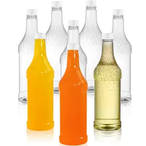 Hot Selling Clear Wine Shape Pet Drink Juice Food Grade Packaging Plastic Bottles for Beverages