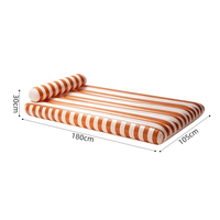 Chaise longue gonflable en PVC épaissi, transat aquatique, canapé paresseux, lit de plage, radeau gonflable portable, lit flottant sur l'eau