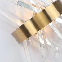 Appliques murales LED en cristal, style antique, pour hôtel, villa, salon, escalier, hall, luminaires de surface, appliques murales LED, vintage, sur mesure