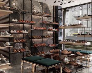 ชั้นวางรองเท้าแบบติดผนังสำหรับร้านค้าปลีก ระบบชั้นวางรองเท้าทันสมัยสำหรับร้านขายรองเท้า - Product Image 6