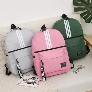 Mochila de diseñador de moda al por mayor, mochilas escolares de estudiante de color rosa fuerte para niñas, mochila escolar para ordenador portátil de negocios de viaje de gran capacidad