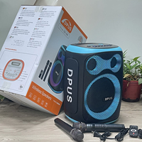 Altavoz Karaoke Inalámbrico BT SZ-D8 de 8 Pulgadas con Micrófonos, Supergraves Estéreo, Luz RGB, Woofer Activo, Altavoz Portátil para Fiestas