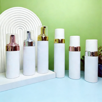 Flacon en mousse blanche avec tête de pompe électroplaquée, 100ml-250ml, mousse nettoyante, flacon moussant