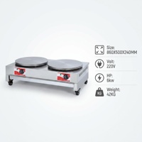 Crêpière électrique multifonctionnelle en acier inoxydable 220V, nouvelle, facile à utiliser, commande tactile, économie d'énergie, haute productivité