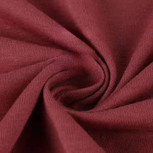 High End Free Sample Polyester Cotton-like Fabric 170gsm 95% Polyester 5% Spandex Knitted T Shirt Fabric