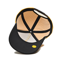Casquette de baseball pour homme à 5 panneaux, perforée au laser, avec logo KB en PVC authentique, personnalisable, avec cordon en nylon, style casquette de chauffeur de camion et de golf