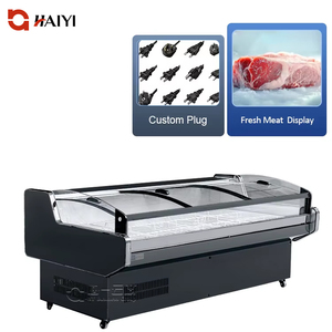 Exhibidor de Carne Refrigerado con Puerta Corredera de Vidrio, Mostrador de Carnicería, Exhibidor Refrigerado para Supermercado, para Pollo y Carne de Res - Product Image 1