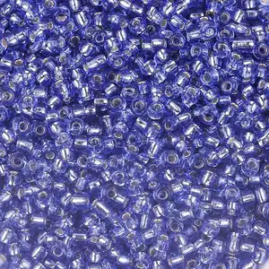 Cuentas de semilla de vidrio para fabricación de joyas, cuentas de semilla de vidrio con agujero redondo forrado de plata 6/0, 8/0, 11/0, 12/0, 2mm, 3mm, 4mm, venta al por mayor