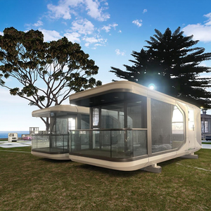 Internet Homestay contenitore Mobile in acciaio prefabbricato casa impermeabile edificio per uffici o uso alberghiero finito in stile capsula spaziale - Product Image 6