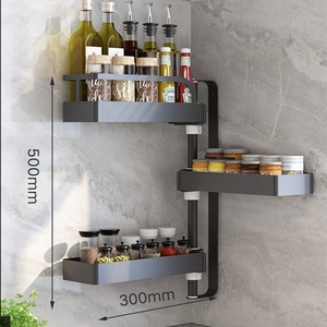 Ziye — étagère murale de <span class=keywords><strong>cuisine</strong></span> en ville de chao, à 3 niveaux, support rotatif à 360 degrés en acier inoxydable, multifonctionnel - Product Image 6