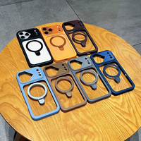 Nouvelle coque de téléphone magnétique pliable avec support pour iPhone 18 Pro Max, 16, 15, 18 Pro, 17 Pro Max – Étui transparent en acrylique avec anneau magnétique
