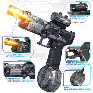 Ept tầm xa súng nước điện với tương tác ánh sáng lên đồ chơi công suất cao Súng phun nước mùa hè đồ chơi ngoài trời - Product Image 4