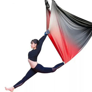 Ensemble de hamac de yoga en tissu de soie et nylon multicolore anti-gravité de 5 m, couleur dégradée, vente en gros - Product Image 2