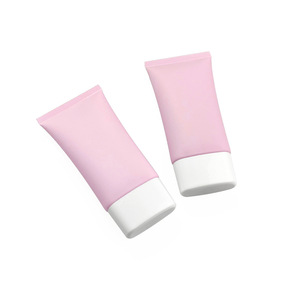 80g 80ml Frosted Pink Plastic Squeeze Cosmetic Tube <b>Sunscreen</b> Facial Cleanser Empty Tube Electroplated Gold Silver Screw Cap - Product Image 2