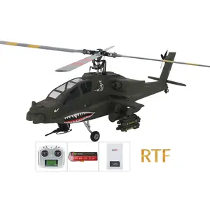 FLISHRC FL500 Roban AH-64 Apache 500 Échelle de taille Hélicoptère Quatre pales de rotor GPS avec contrôleur de vol H1 RTF Pas FLY WING