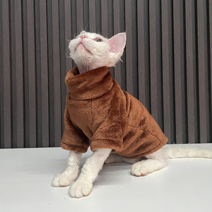 Prezzo basso double-face pile Sphynx cat Canadian Sphynx Apparel Designs Dog maglione Puppy Clothes Pet Clothes vestiti per cani personalizzati - Product Image 5
