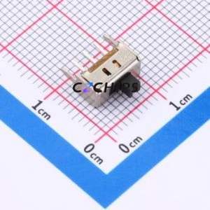 SS-12D02-VG2 Slide Switch Through hole-3P,8.6x4.5mm Switch Single Pole Double Throw Rectangle Pin Header PC Pin 8.6mm - Product Image 1