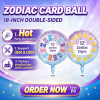 Ballon en aluminium BLN de 18 pouces, 12 signes du zodiaque, décoration de fête sur le thème du zodiaque personnalisée, échantillon gratuit, vente en gros