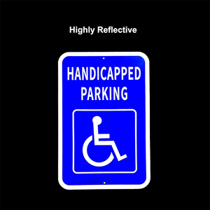 Securun Traffic's Highly Reflective Handicap Parking Only Sign <span class=keywords><strong>Señal</strong></span> de estacionamiento para <span class=keywords><strong>discapacitados</strong></span> para personas con discapacidad Stop Road Sign - Product Image 4