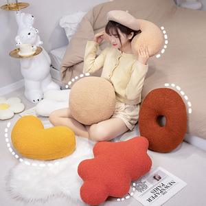 Cojín de Peluche en Forma de Donut con <span class=keywords><strong>Relleno</strong></span> de Algodón PP, Decoración Unisex para el Hogar, Cojín para Sofá, Venta al por Mayor - Product Image 2