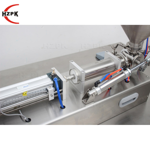 Machine de remplissage semi-automatique HZPK G1WGD pour bouteilles cylindriques, détergent, cosmétiques, miel, sauce, huile d'olive, eau, liquide, pâte - Product Image 4