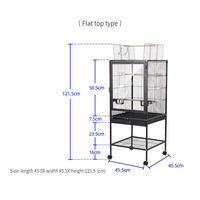 Xl Super Large Grand Ara Double Perroquet Cage Fil de Fer dans la Maison Luxe Canari Volière Extérieur Cage à Oiseaux Inséparables Cage