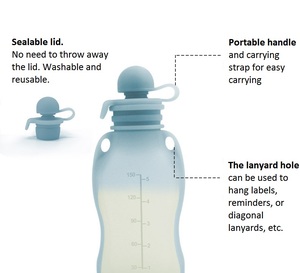 Bolsa de Silicona Ecológica para Almacenar Leche Materna, Reutilizable, Libre de BPA, a Prueba de Fugas, para Niños, Bebidas de Frutas y Alimentación - Product Image 4