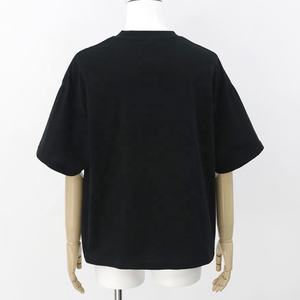 T-shirt personnalisé sérigraphié lourd 100% coton de haute qualité 240GSM uni pour t-shirt surdimensionné vierge unisexe à demi-manches - Product Image 5