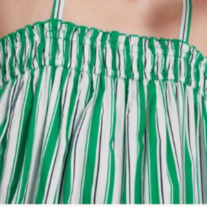 Vestido Casual de Verano para Mujer, Diseño Bohemio con Rayas Bordadas, Algodón, Estilo Midi, Venta al Por Mayor OEM - Product Image 4