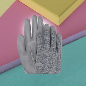 ถุงมือป้องกันการบาดแบบเคลือบ PU รุ่น L5 ขายดี เหมาะสำหรับงานไม้ ก่อสร้าง ช่างยนต์ และทำสวน - Product Image 1