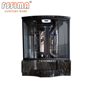 Ready to ship bathroom tempered glass sliding door steam bath shower room cabin