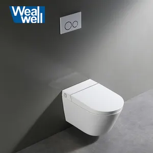 Modern Automatic Fulsh Intelligent Toilet P trap Wall Mounted Smart Toilet Included the Concealed Cistern