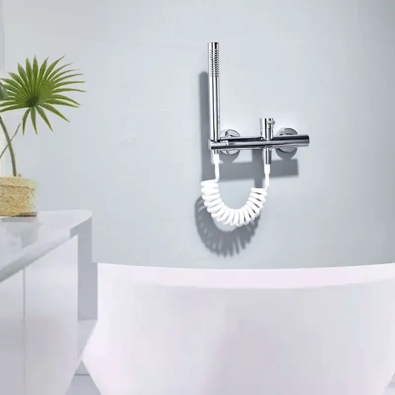 New Bathroom Brass Chrome Plated Angle Cleaning Toilet Bidet Gun With Extensive Hose