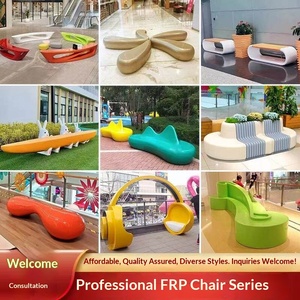 Fiberglass Creative Letter Stool Shopping Mall Outdoor Landscape Rest <b>Bench</b> <b>Leisure</b> Backrest Customized - Product Image 3