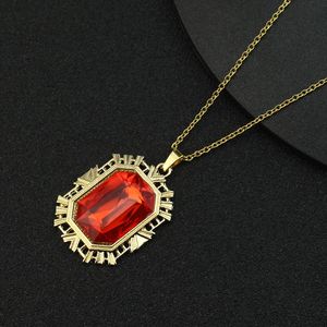 Collar de Rubí de Sandman, Cosplay del Rey de los Sueños, Morfeo, Colgante de Piedra Roja, Joyería Vintage, Accesorios de Disfraces, Regalo para Fans - Product Image 2