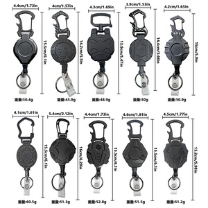Multi‑Shape Custom Logo Heavy‑Duty Sturdy Retractable Yoyo Badge Reel, Carabiner Keychain for ID Badge & Key Accessories - Product Image 2