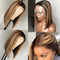 GL Perruques Afro Crépues Bouclées Vente en Gros Bob avec Frange Cheveux Brésiliens Haute Densité 100% Humains Vierge pour Femmes Noires