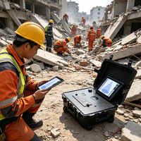 Radar SAR post-catastrophe pour tremblements de terre, glissements de terre, urgences minières - Système multi-probes haute précision, Wi-Fi sans fil, 1 an