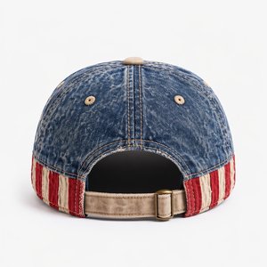 Gorra de Béisbol de 6 Paneles de Mezclilla Lavada con Logotipo Personalizado Bordado Plano, Estilo Vintage, Fabricante de Gorras - Product Image 5