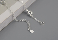 Bracelet chaîne en argent sterling 925 FY-SL140 en gros, style coréen, simple et artistique, étoile creuse, tendance