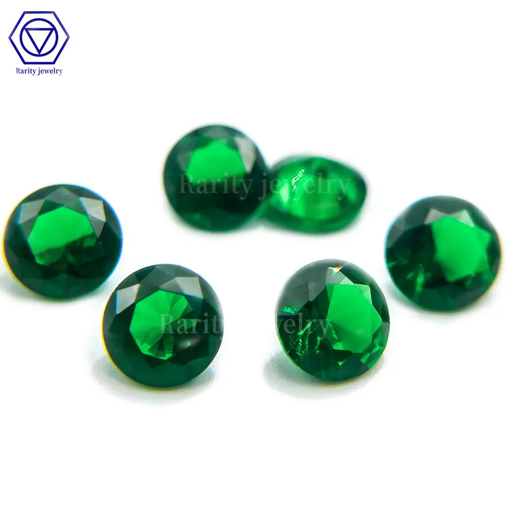 Rarity Hot Sale Synthetic Nano Stone Round Cut Green Nano Gemstone For Jewelry Making