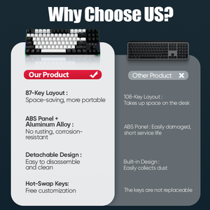87 Keys Gaming <strong>Keyboard</strong> Mechanical <strong>Keyboard</strong> Hot Swap Customized <strong>Keyboard</strong> for PC <strong>Computer</strong> Laptop RGB Backlit - Product Image 4
