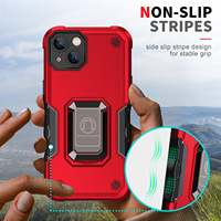Coque de protection hybride TPU+PC anti-chute avec support magnétique à motif animal hardcore, moulée par injection, pour la série [Série]