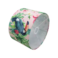 Idées créatives pour fleurs et oiseaux Abat-jour suspendus en tissu de style fantaisie personnalisés pour la maison ou l'hôtel