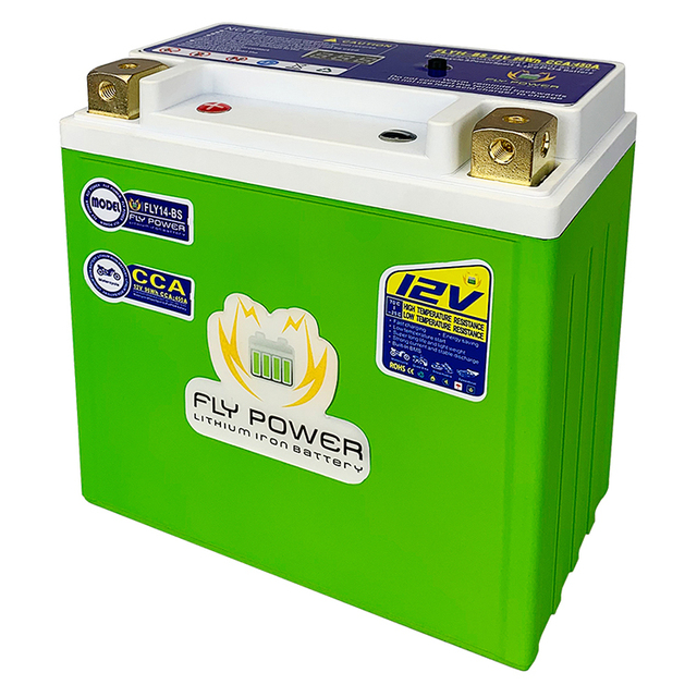 2025 Factory Wholesale 12V 450CCA 14-BS Motorcycle Battery LiFePO4 Lithium Phosphate Ion Battery Size-150*87*145mm Built-in BMS