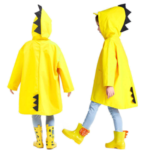 La giacca antipioggia per la scuola per bambini presenta un grazioso Design dinosauro, è un abbigliamento meteorologico di alta qualità per bambini - Product Image 4